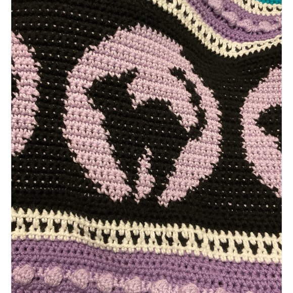 Handmade Halloween Crochet Blanket - Picture 4 of 4